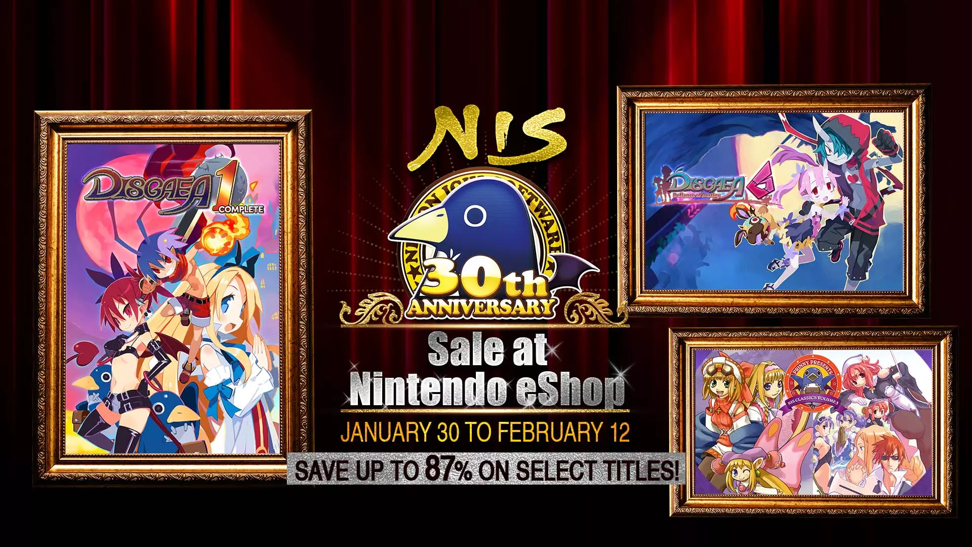NIS 30TH ANNIVERSARY SALE AT NINTENDO ESHOP (1/30/23 - 2/12/23)