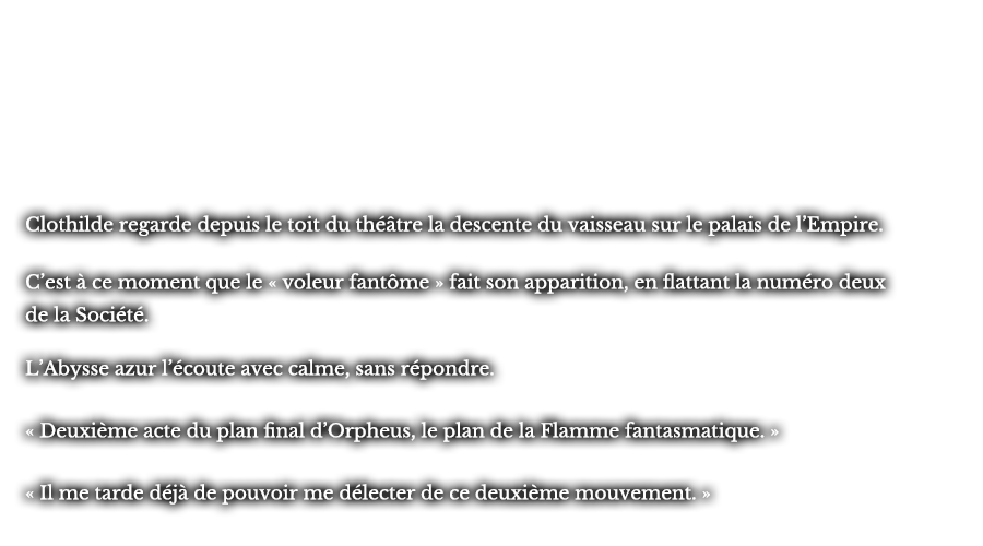 Pendant ce temps, Rean et ses amis décident de réagir au plus vite. Les troupes de Panzers des terroristes se répandent dans la ville de Trista. Les élèves de l’Académie, ainsi que Sara et Neithardt, ripostent aux attaques des machines. Sharon, qui a avoué être membre de la Société, se joint malgré tout à eux, mais cela reste insuffisant. D’autres soldats font leur apparition à l’est de la ville... ce qui pousse Rean et la Classe VII à réagir fermement. 