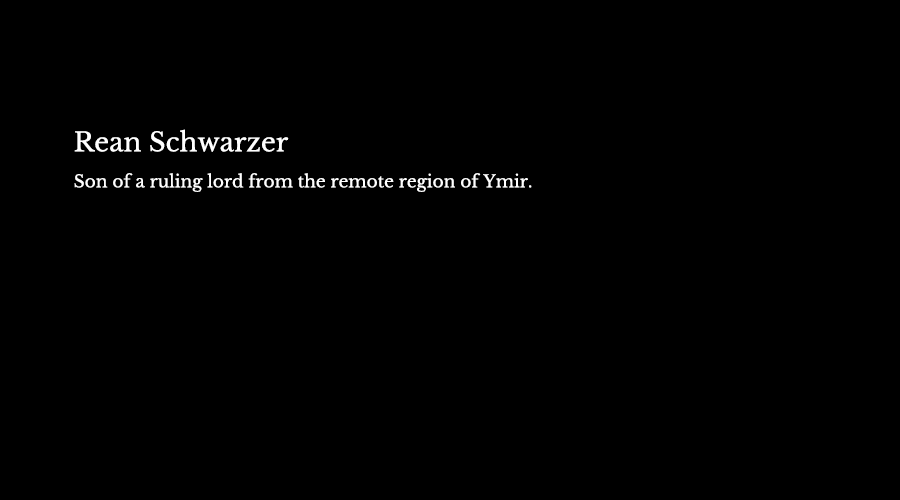 Rean Schwarzer, son of a ruling lord from the remote region of Ymir.